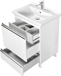 Акватон Тумба с раковиной Капри 60 белая – фотография-5